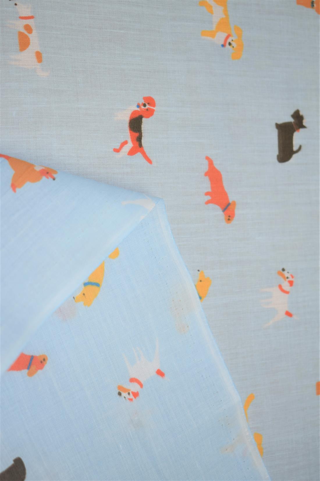 Doggy Day Polycotton Fabric