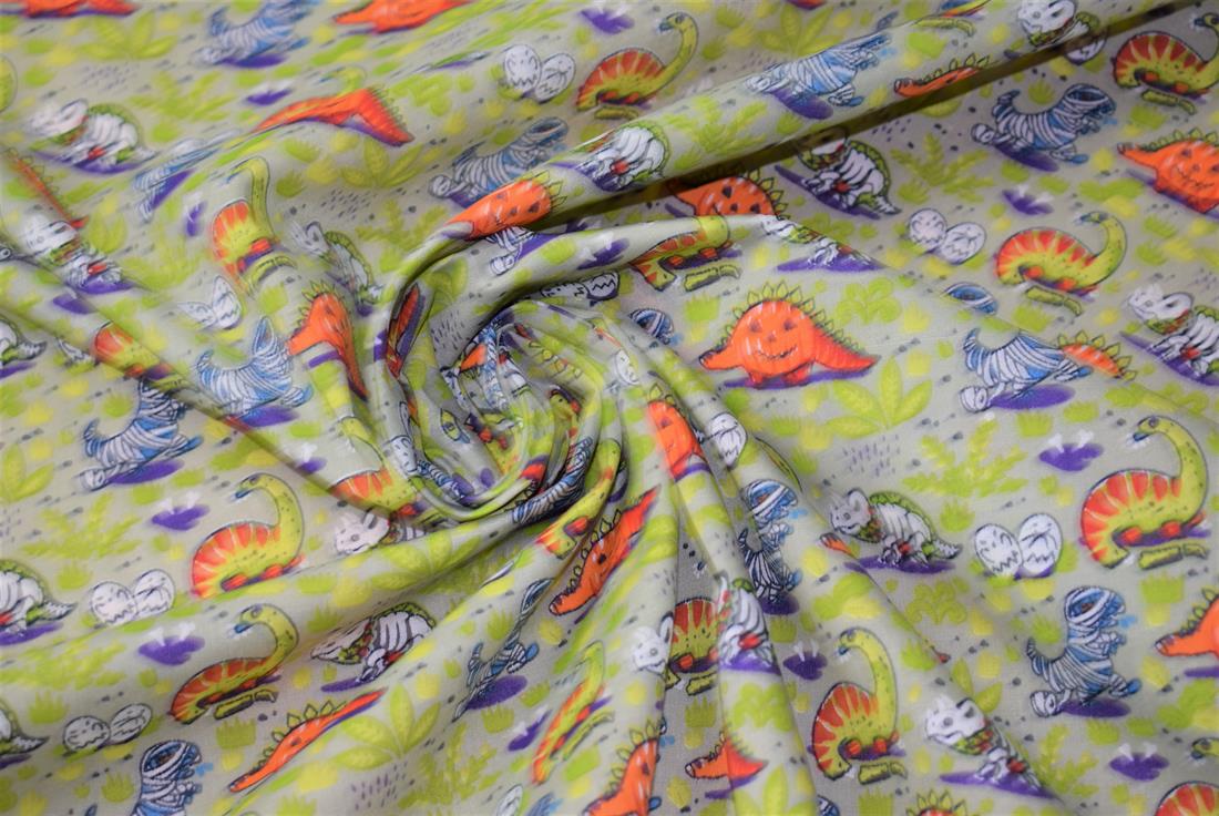 Dinosaur Print Halloween Fabric