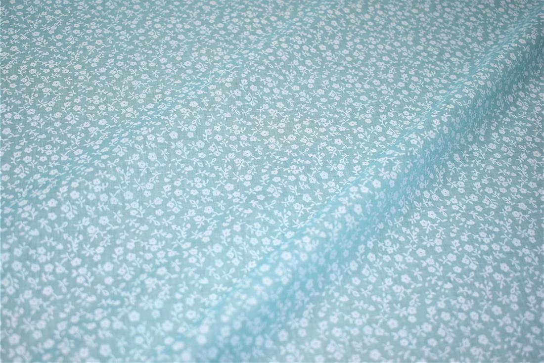Small Floral Printed Polycotton Fabric