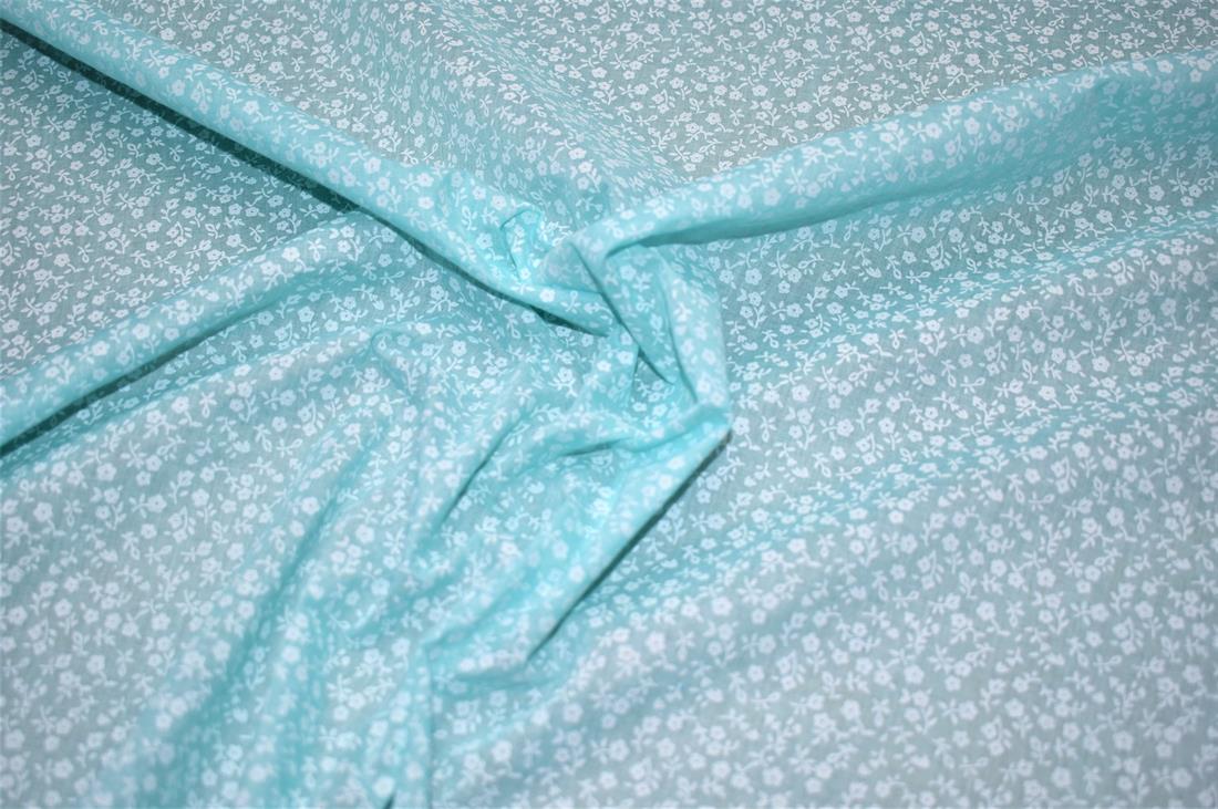 Small Floral Printed Polycotton Fabric