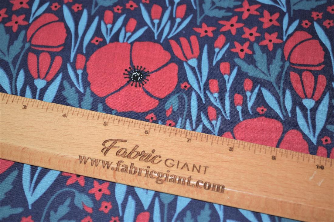 Poppy Design Printed PolyCotton Fabric