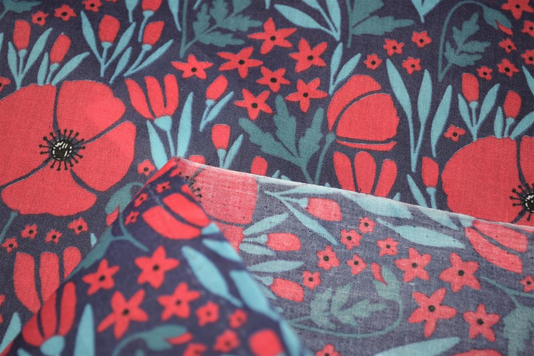 Poppy Design Printed PolyCotton Fabric