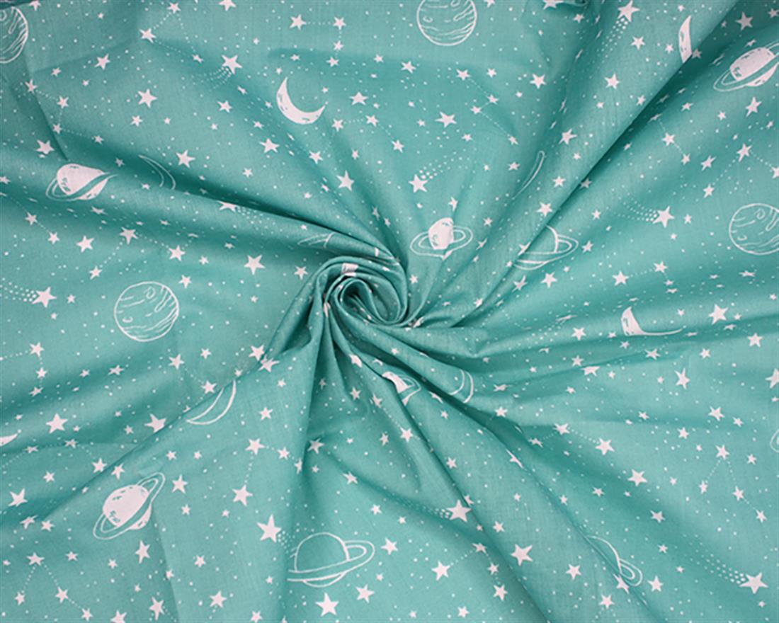 Stars and Planets Printed PolyCotton Fabric