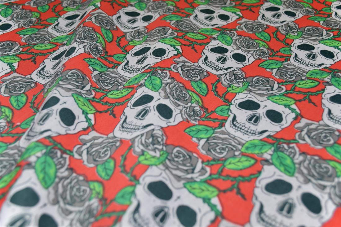Skulls Printed Polycotton Fabric