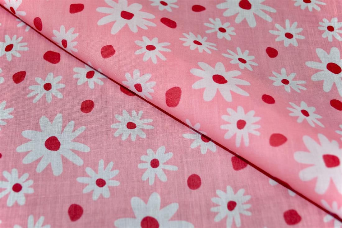 Daises Polycotton Printed Poly Cotton Fabric
