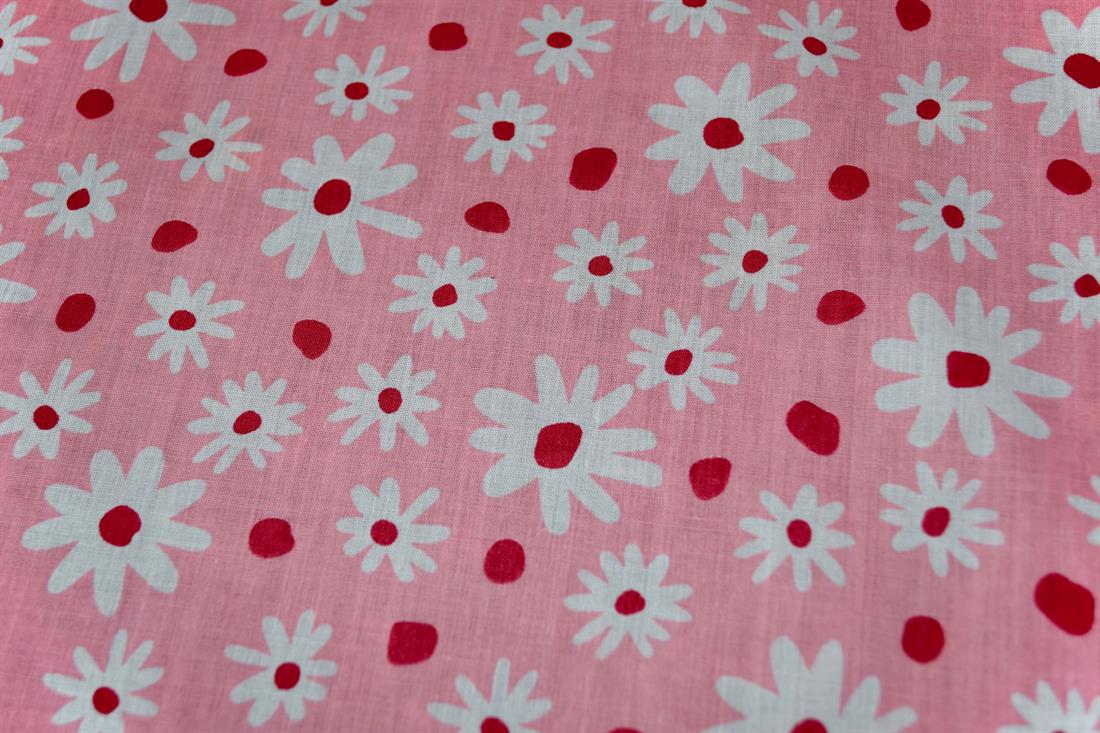 Daises Polycotton Printed Poly Cotton Fabric
