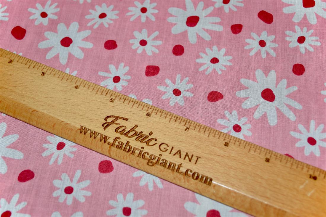 Daises Polycotton Printed Poly Cotton Fabric