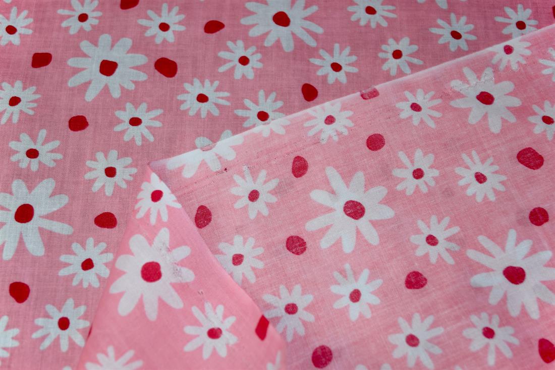 Daises Polycotton Printed Poly Cotton Fabric