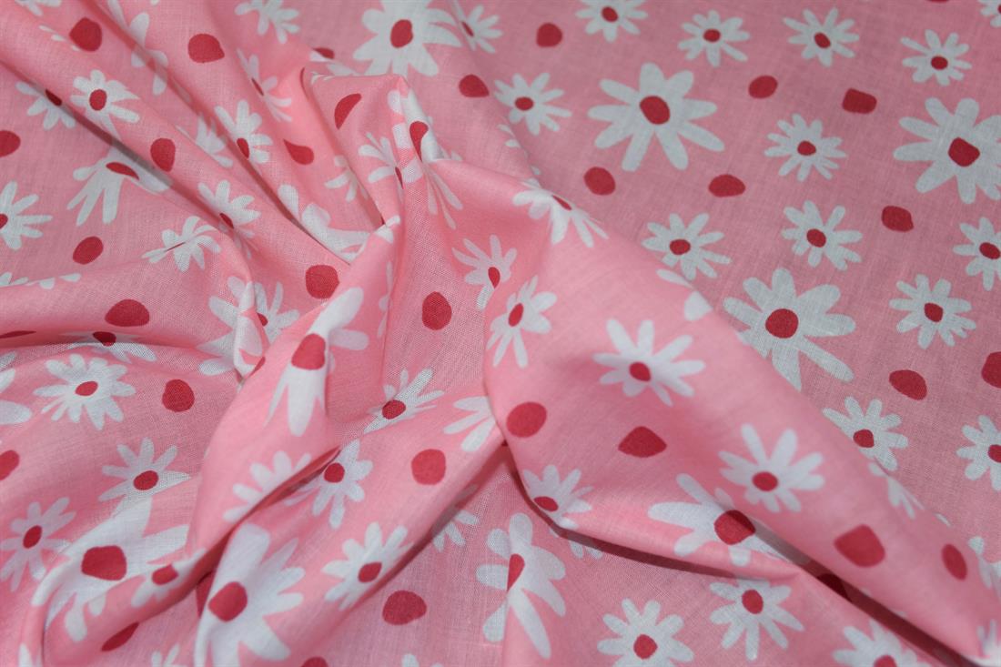 Daises Polycotton Printed Poly Cotton Fabric