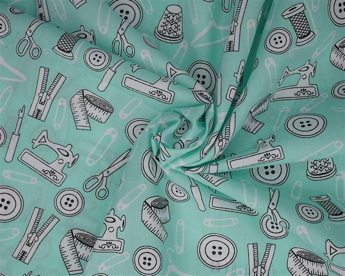 Printed Poly Cotton Fabric
