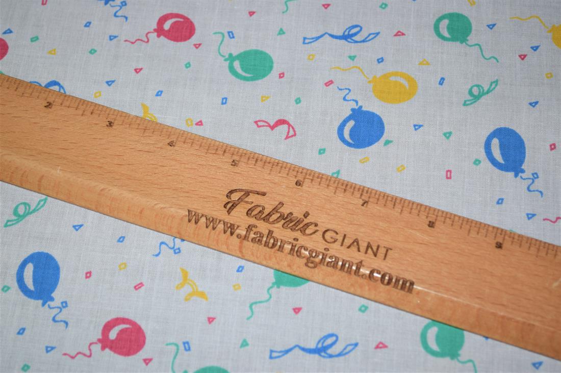 White Polycotton Fabric Printed