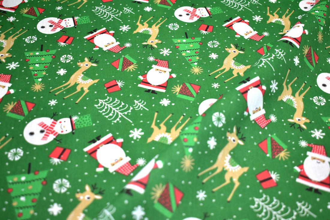 Christmas Freedom Printed PolyCotton Fabric