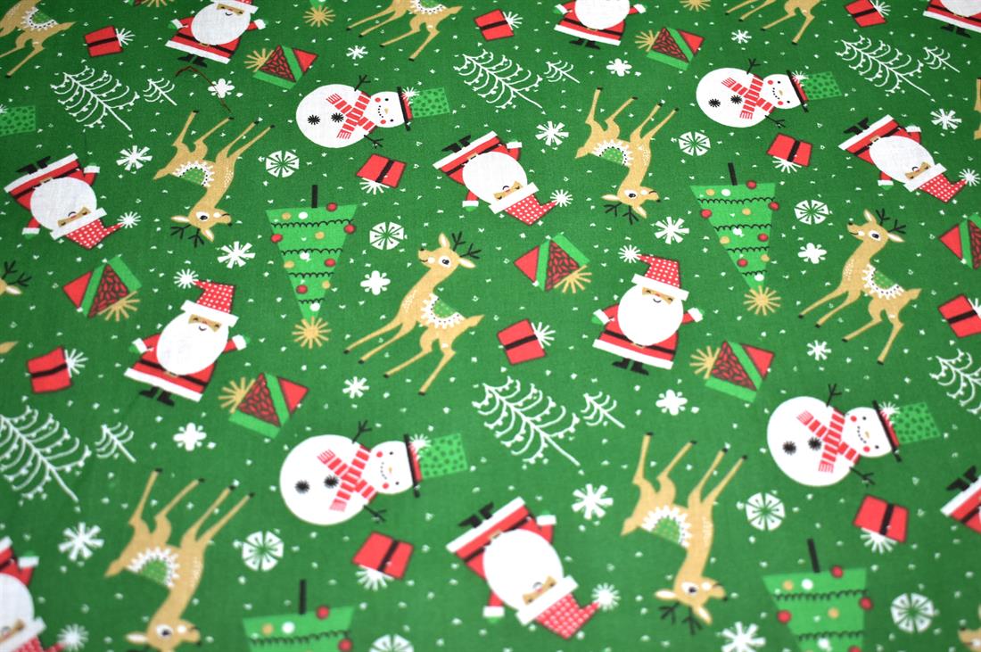 Christmas Freedom Printed PolyCotton Fabric