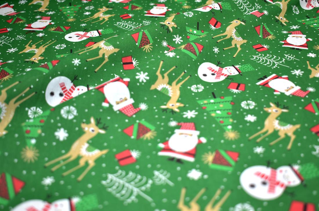 Christmas Freedom Printed PolyCotton Fabric