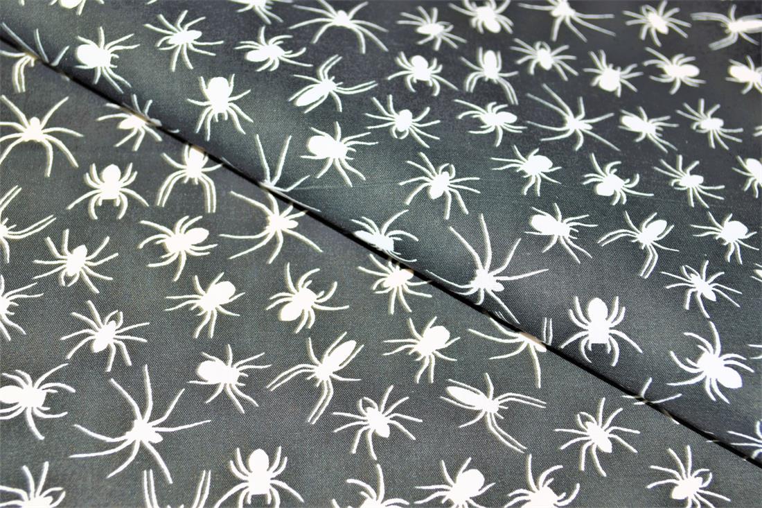 Spiders All Over Printed Poly Cotton Fabric
