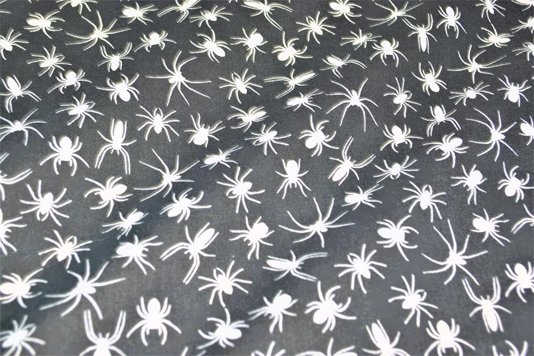 Spiders All Over Printed Poly Cotton Fabric