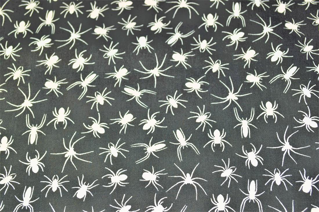 Spiders All Over Printed Poly Cotton Fabric