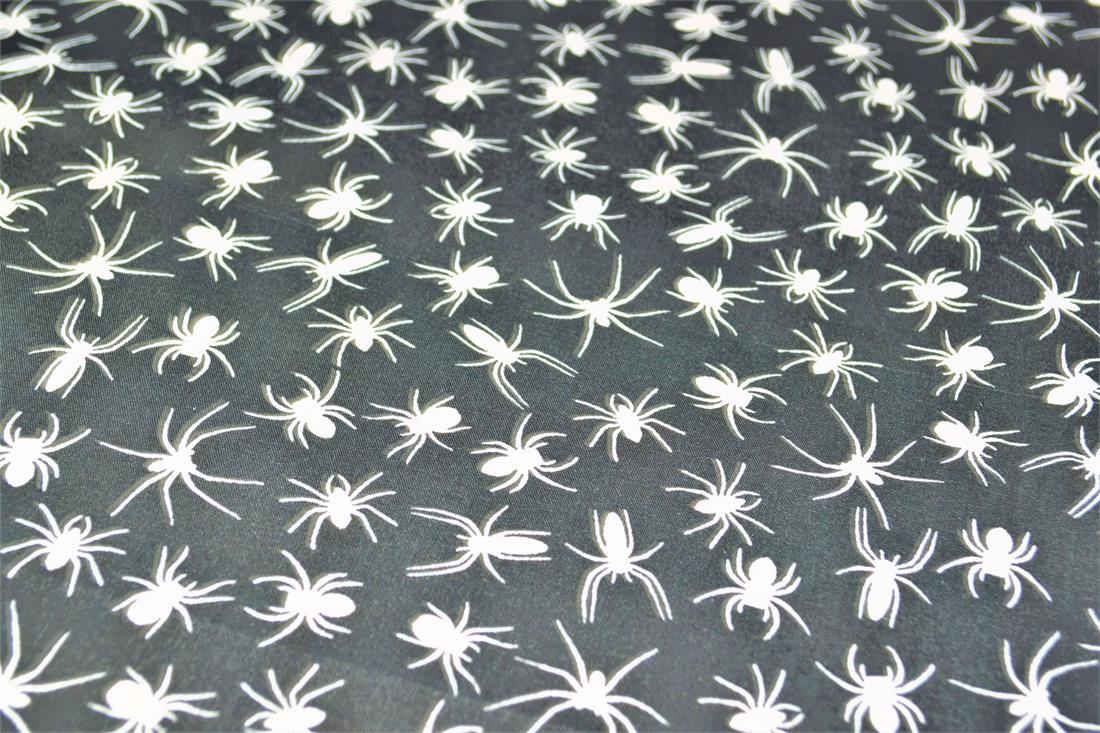 Spiders All Over Printed Poly Cotton Fabric