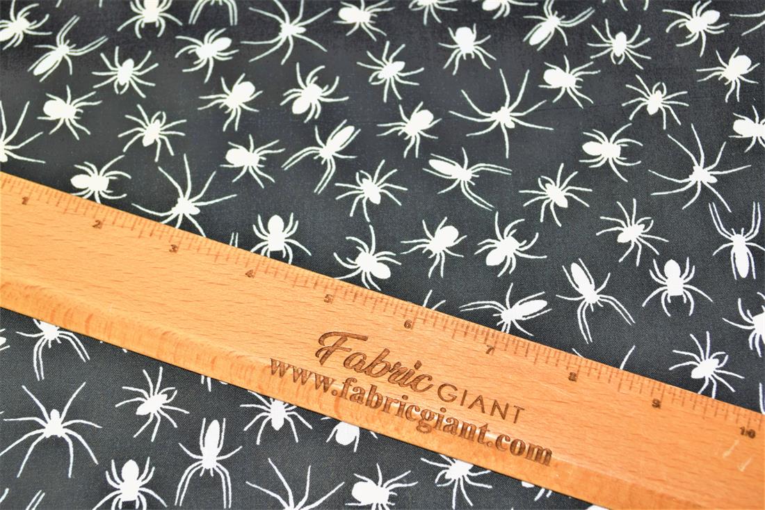 Spiders All Over Printed Poly Cotton Fabric