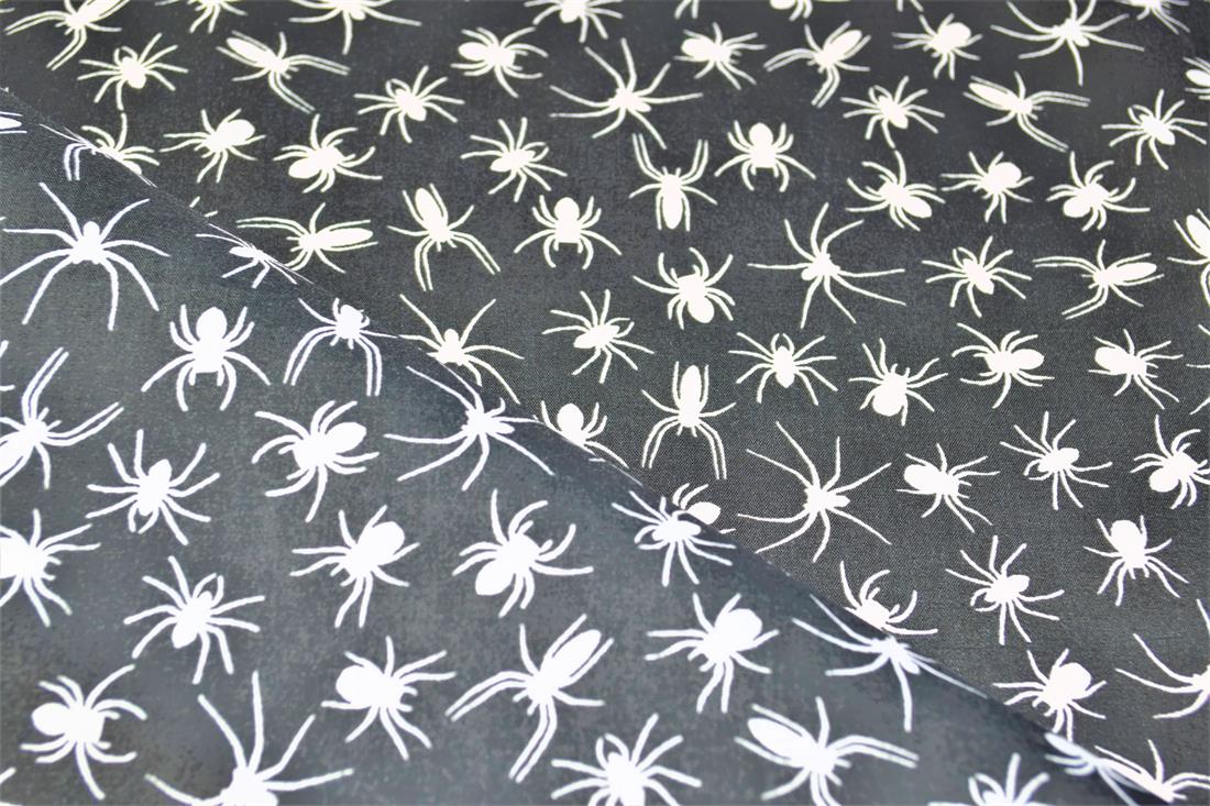 Spiders All Over Printed Poly Cotton Fabric