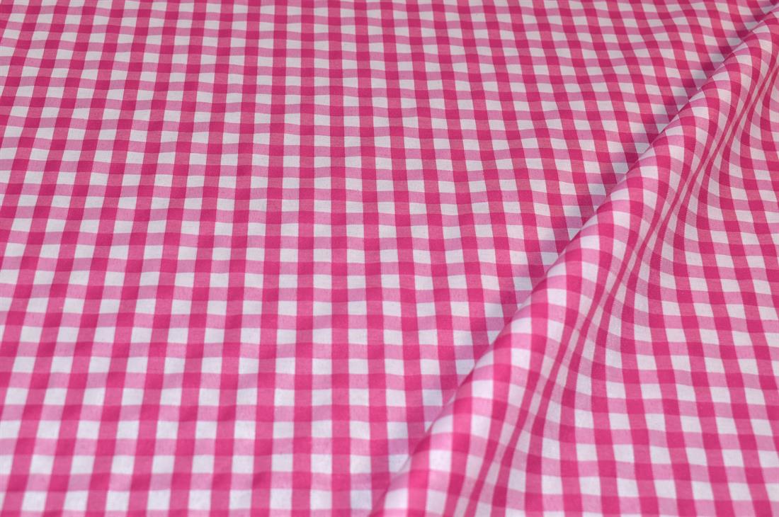 Polycotton Gingham 1/4 Printed Fabric