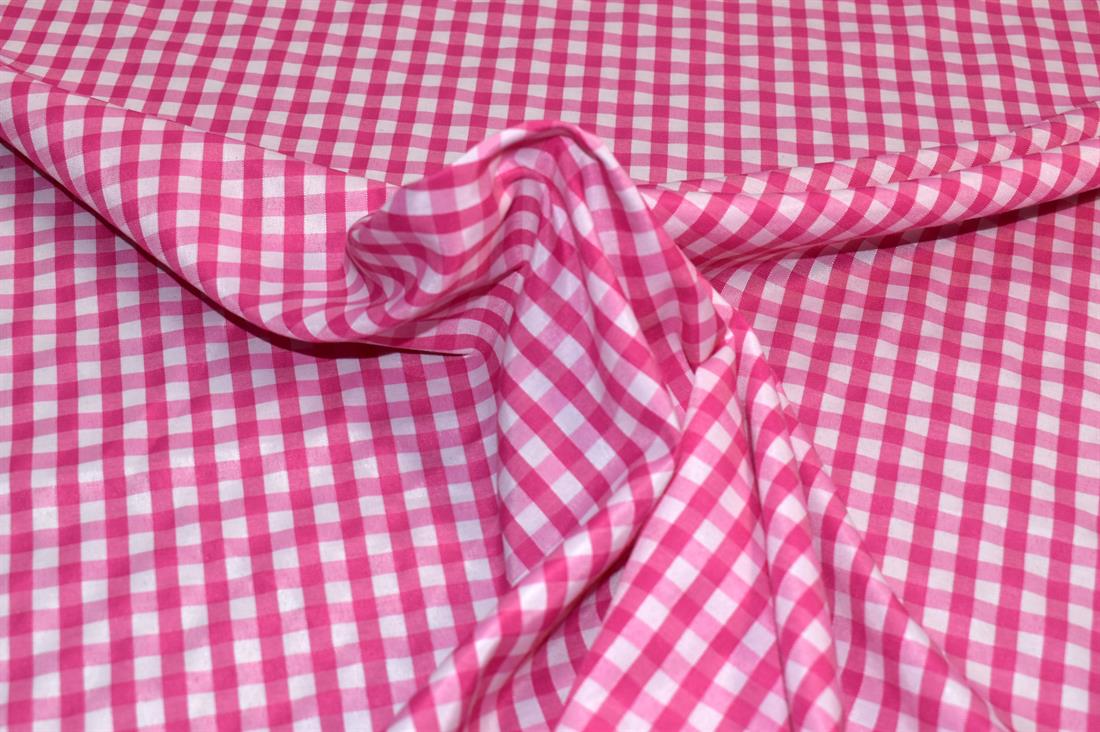 Polycotton Gingham 1/4 Printed Fabric