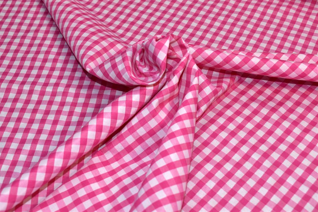Polycotton Gingham 1/4 Printed Fabric