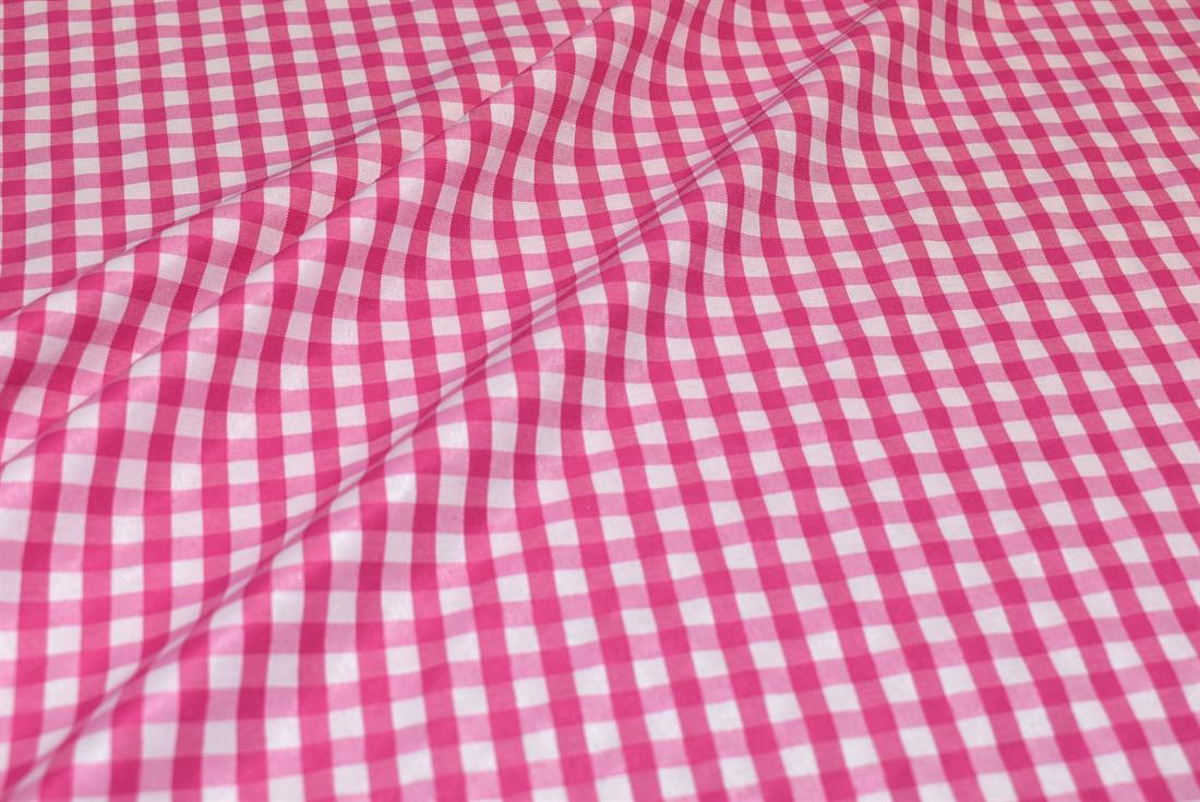 Polycotton Gingham 1/4 Printed Fabric
