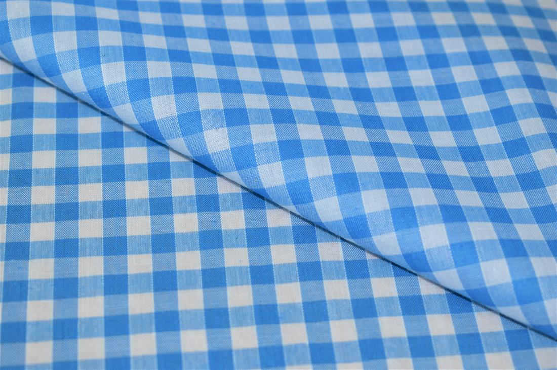 Polycotton Gingham 1/4 Printed Fabric
