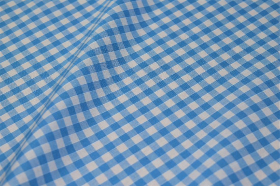 Polycotton Gingham 1/4 Printed Fabric