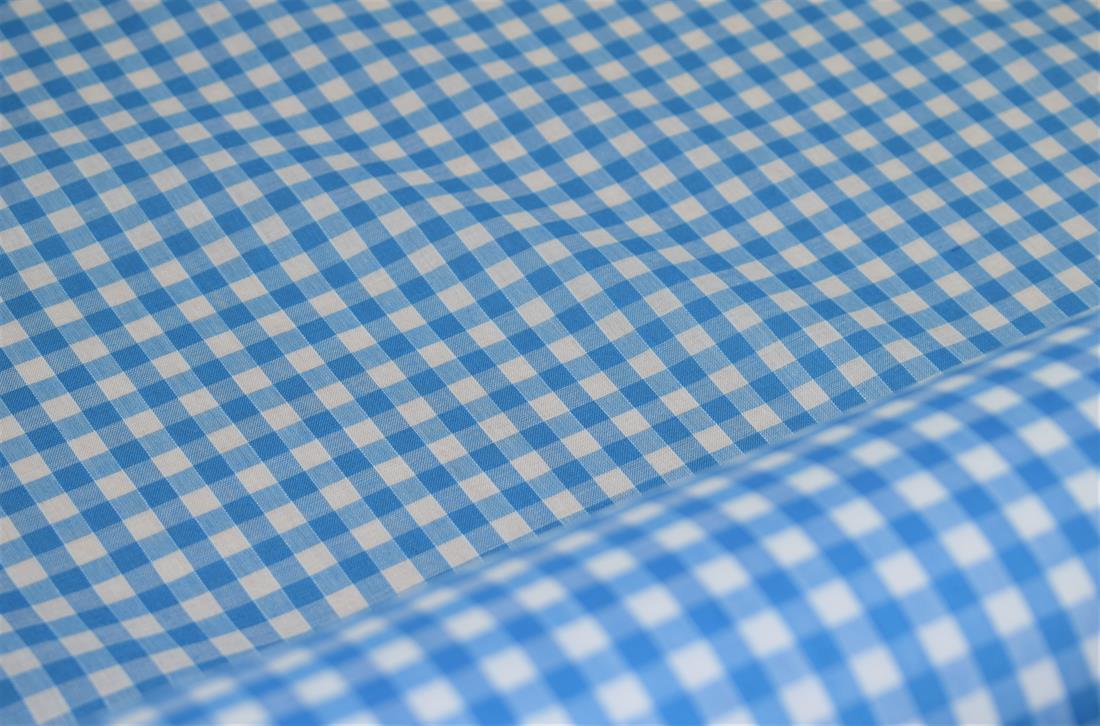 Polycotton Gingham 1/4 Printed Fabric