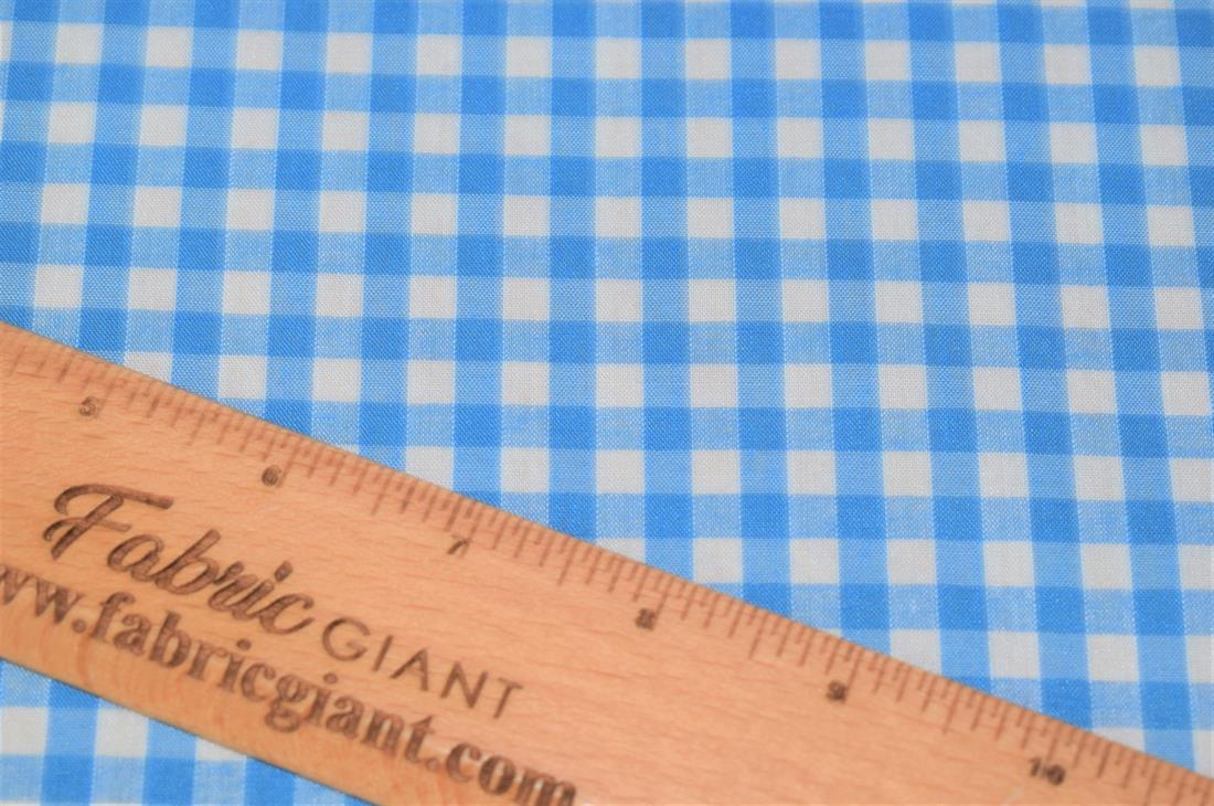 Polycotton Gingham 1/4 Printed Fabric