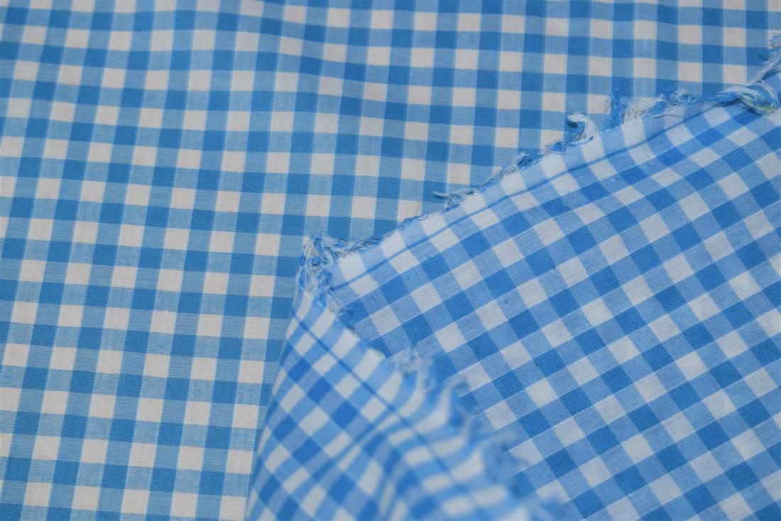 Polycotton Gingham 1/4 Printed Fabric