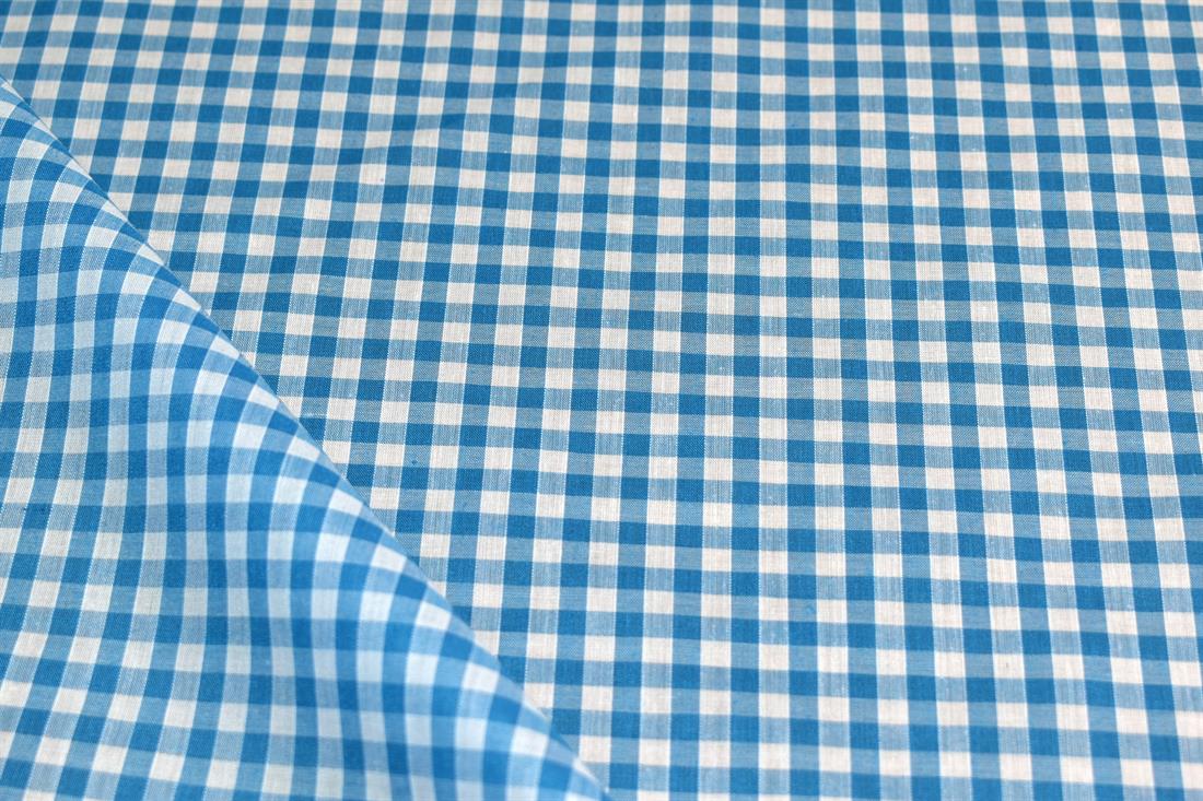 Polycotton Gingham 1/4 Printed Fabric
