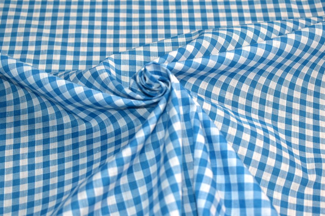 Polycotton Gingham 1/4 Printed Fabric