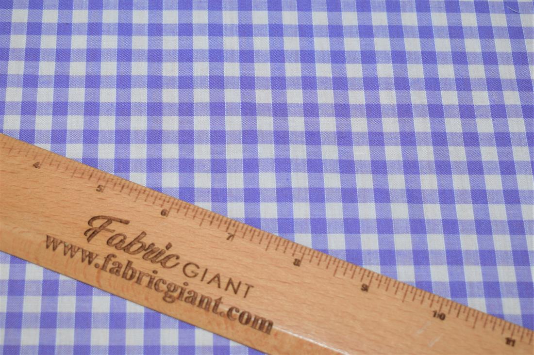 Polycotton Gingham 1/4 Printed Fabric