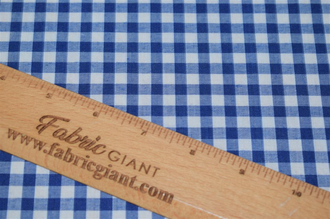 Polycotton Gingham 1/4 Printed Fabric
