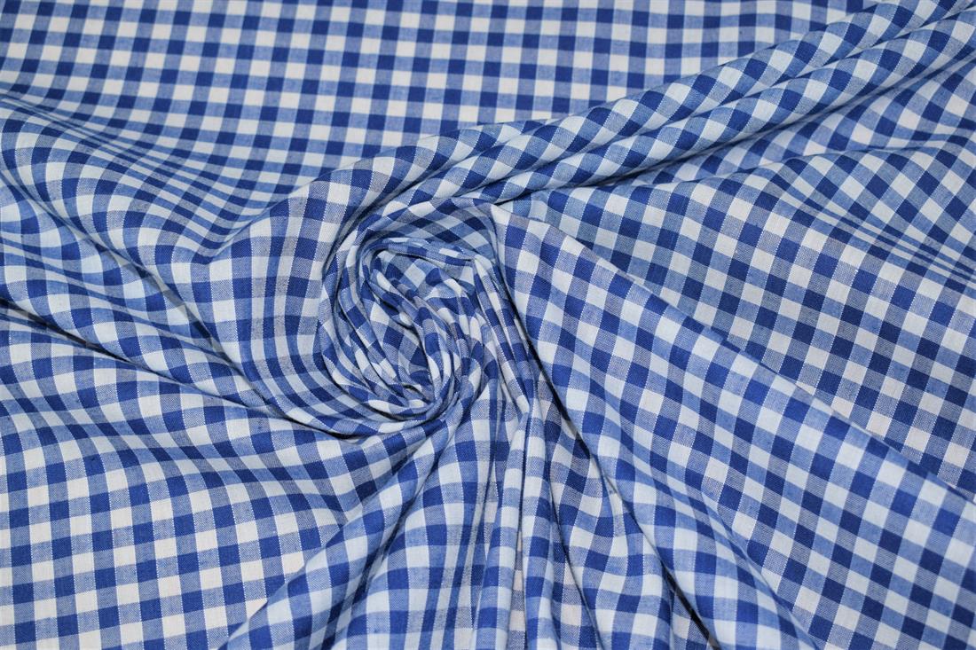 Polycotton Gingham 1/4 Printed Fabric