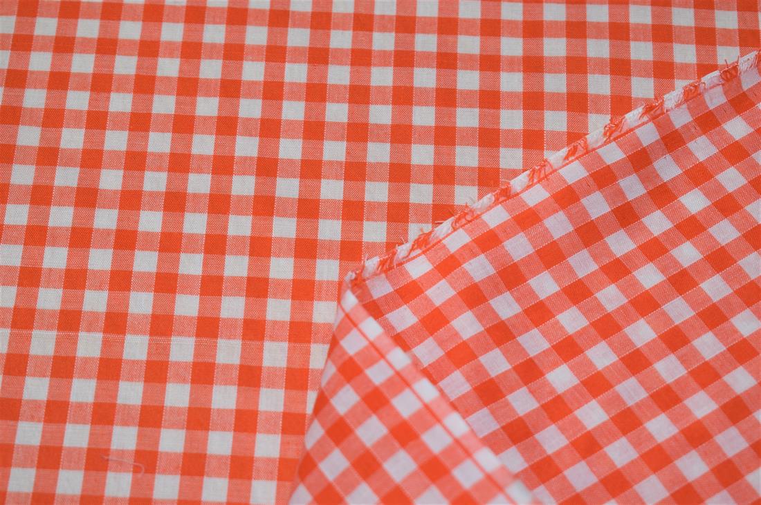 Polycotton Gingham 1/4 Printed Fabric