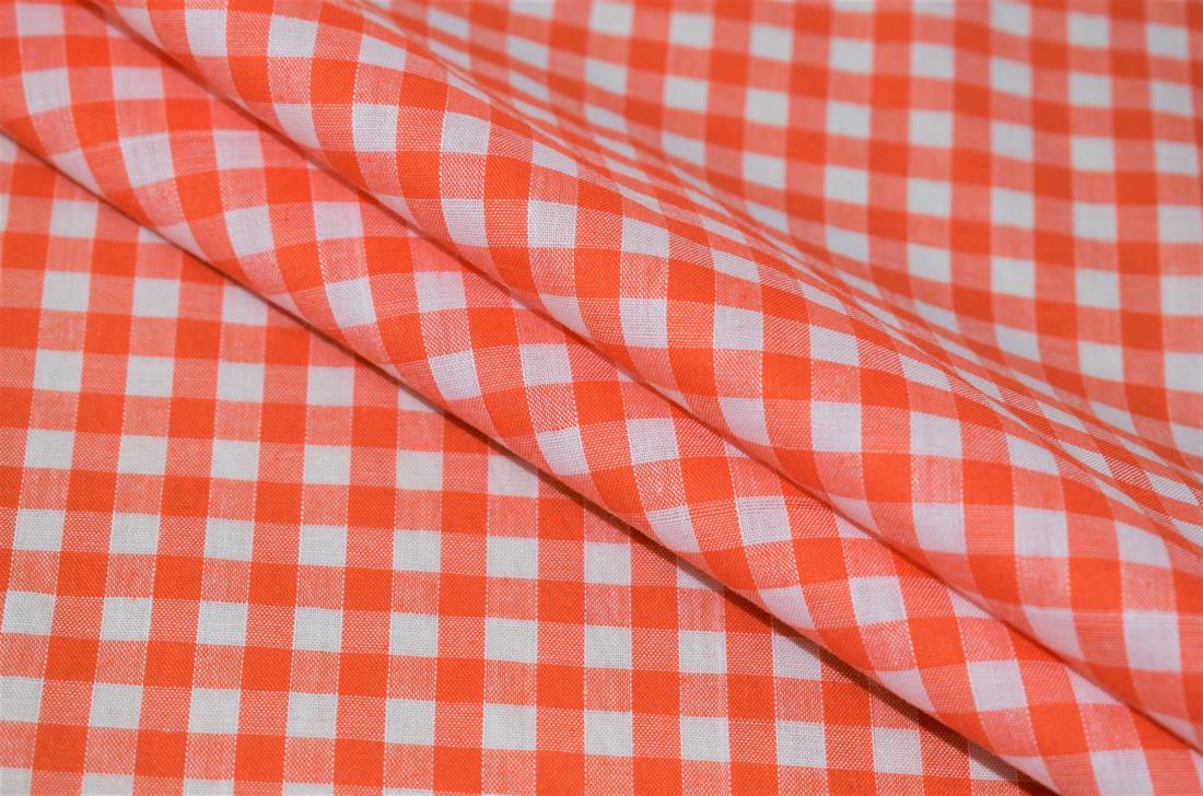 Polycotton Gingham 1/4 Printed Fabric
