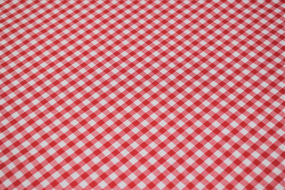 Polycotton Gingham 1/4 Printed Fabric