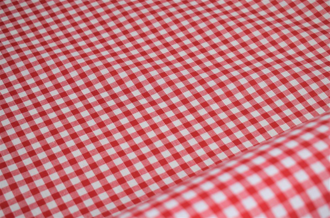 Polycotton Gingham 1/4 Printed Fabric