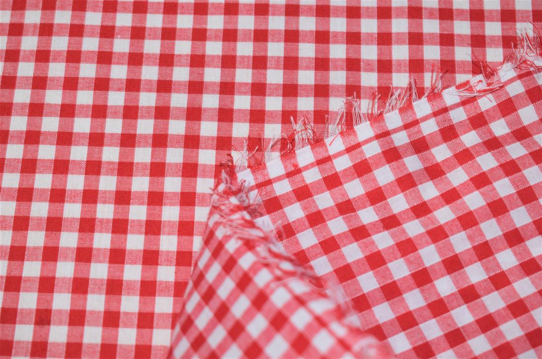 Polycotton Gingham 1/4 Printed Fabric