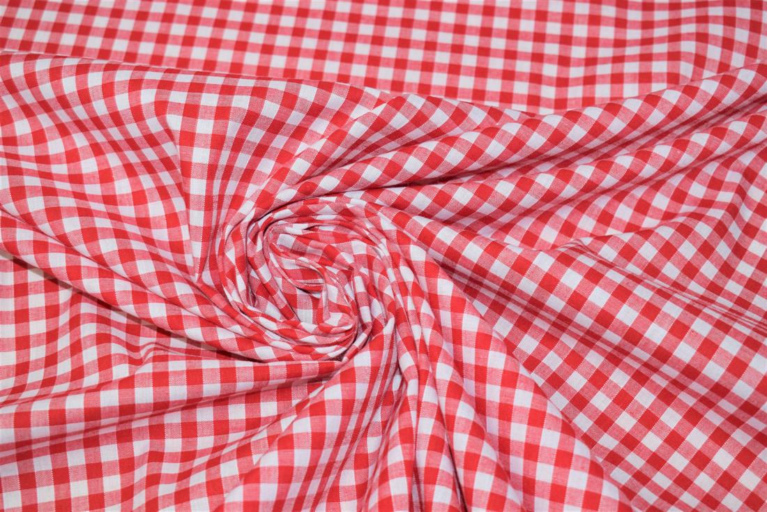 Polycotton Gingham 1/4 Printed Fabric