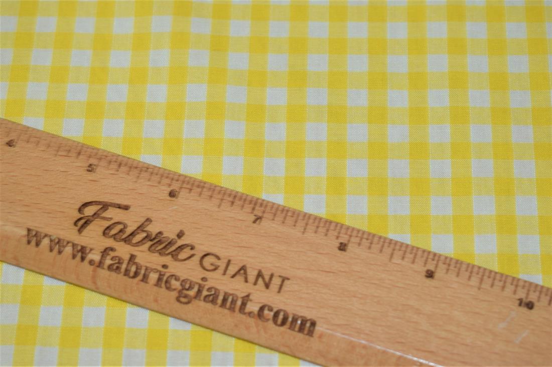 Polycotton Gingham 1/4 Printed Fabric