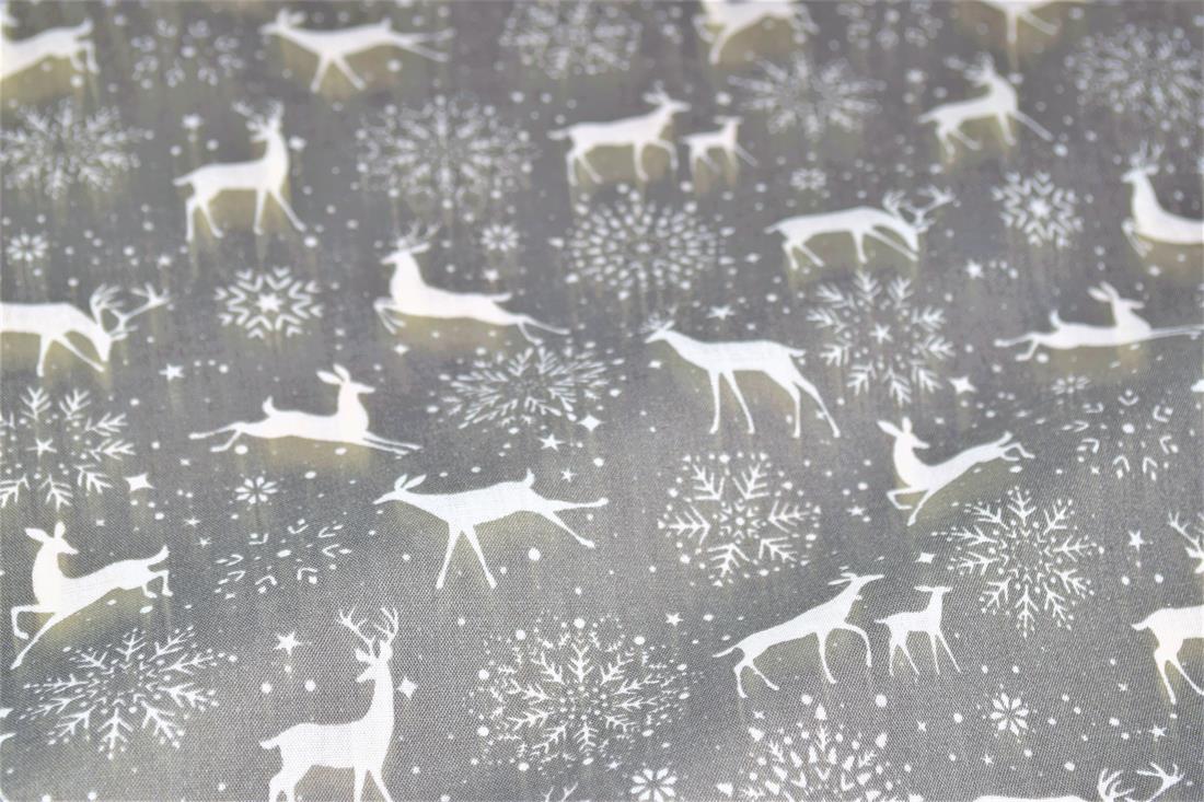 Printed Christmas Festive Polycotton Fabric
