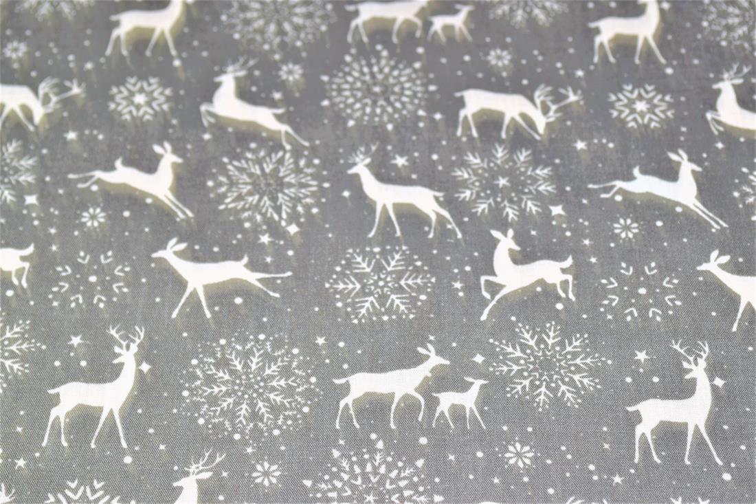 Printed Christmas Festive Polycotton Fabric