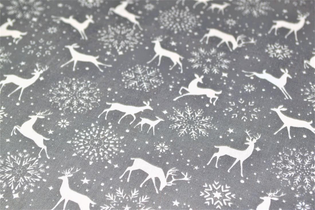 Printed Christmas Festive Polycotton Fabric