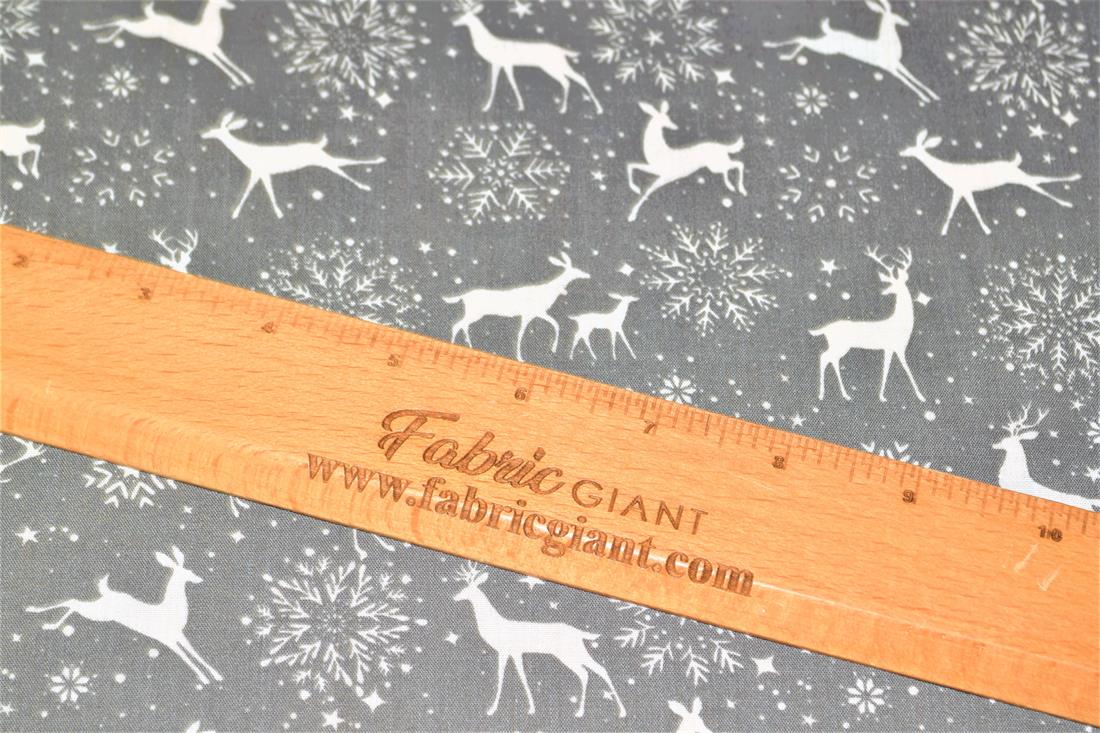 Printed Christmas Festive Polycotton Fabric