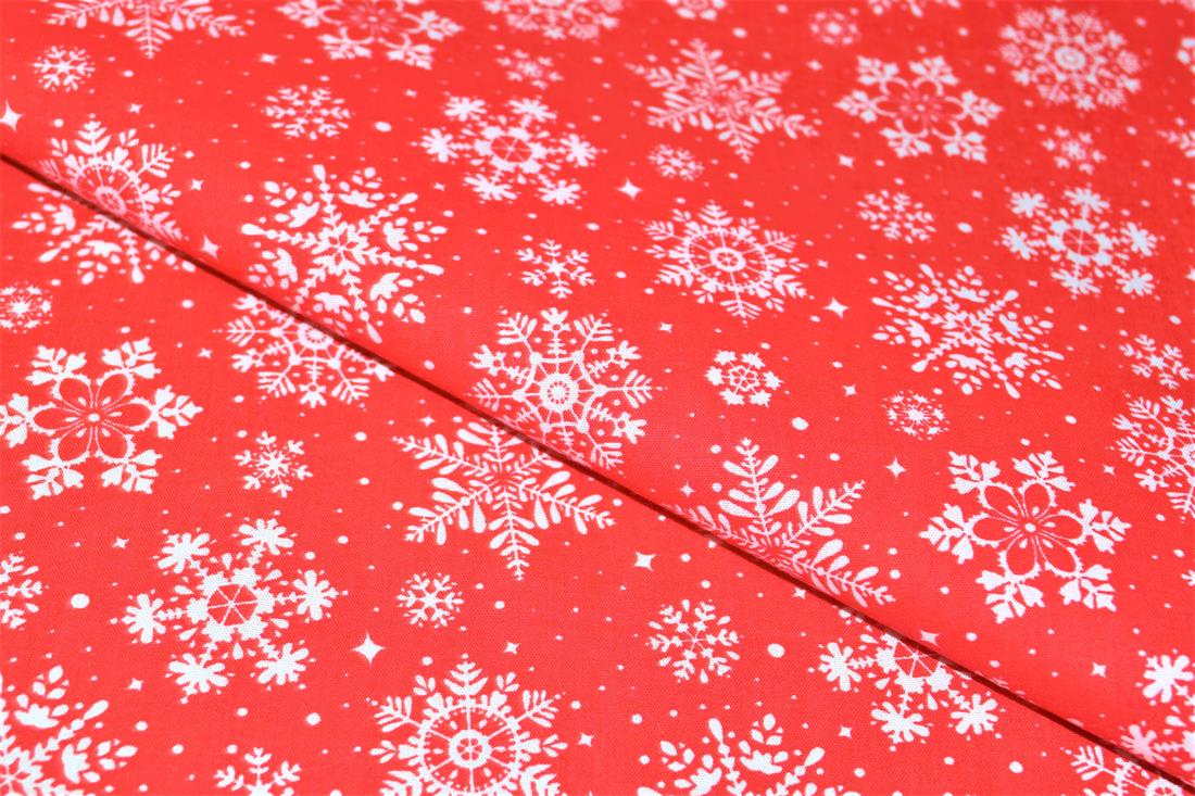 Printed Christmas Festive Polycotton Fabric